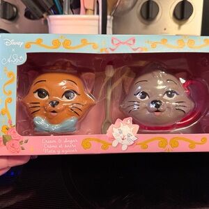 Disney Aristocats Cream and Sugar Set - Orange and Gray